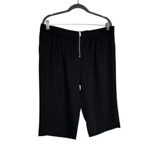 NWT Athe Vanessa Bruno Anthropologie Black Zip Front Trouser Bermuda Shorts 42